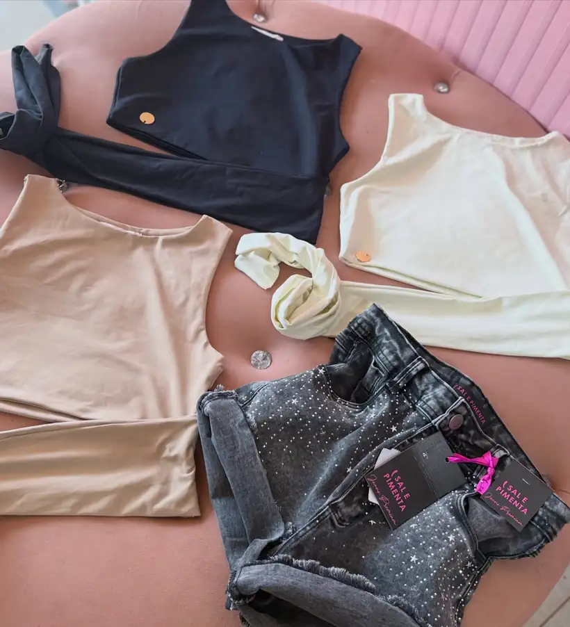 Shorts Jeans Estrelado